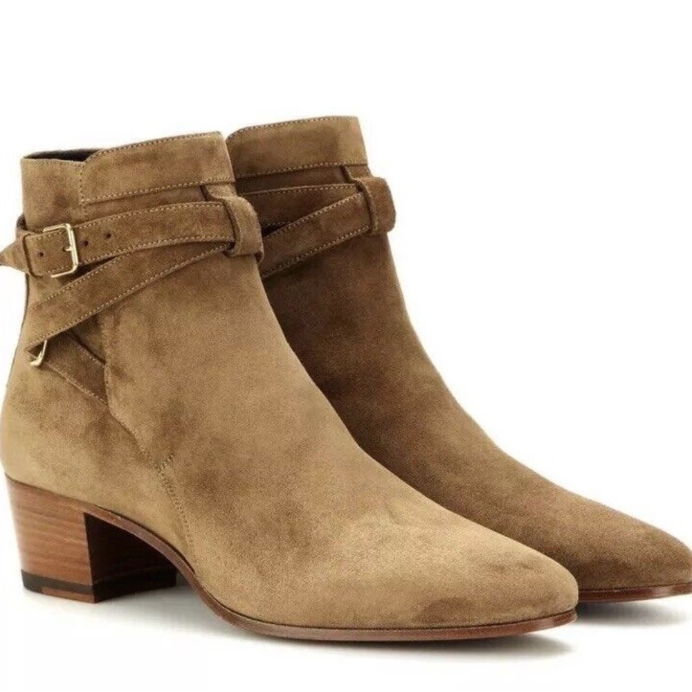 Yves Saint Laurent Tan Ankle Boots